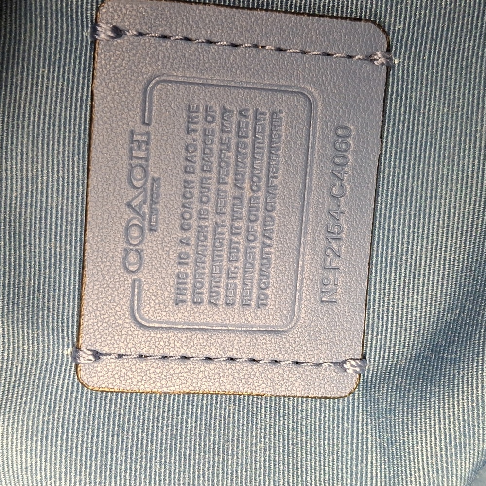 Coach Navy Blue Monogram Tote - Picture 14 of 16